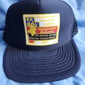 American Legion Hat Cap 1991 Navy Marine Army Military Jackson County Wisconsin